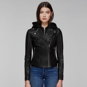 Mackage Charcoal Leather Jacket